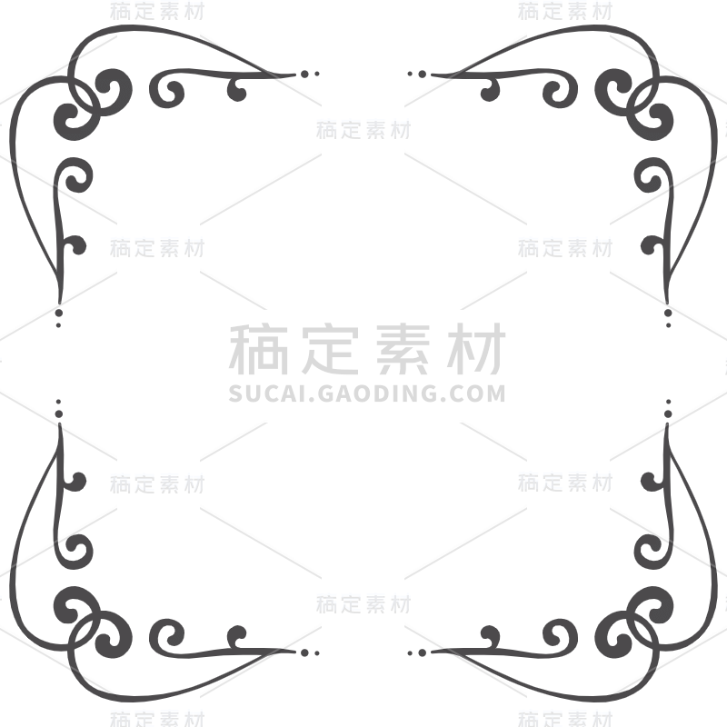 手绘-西方复古纹饰贴纸SVG-9