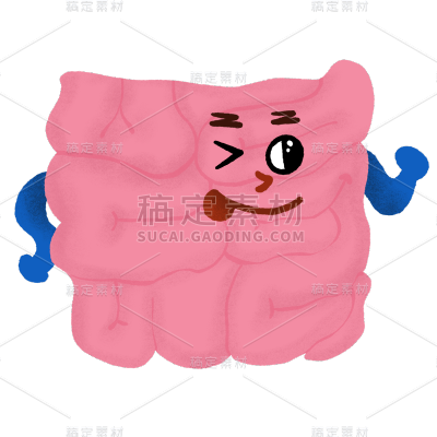 手绘-拟人器官医疗元素贴纸9