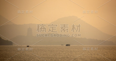 湖景镇的黄昏