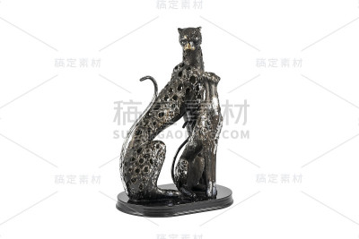 猫和小猫的小雕像
