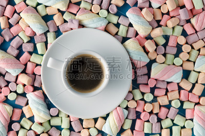 咖啡和棉花糖