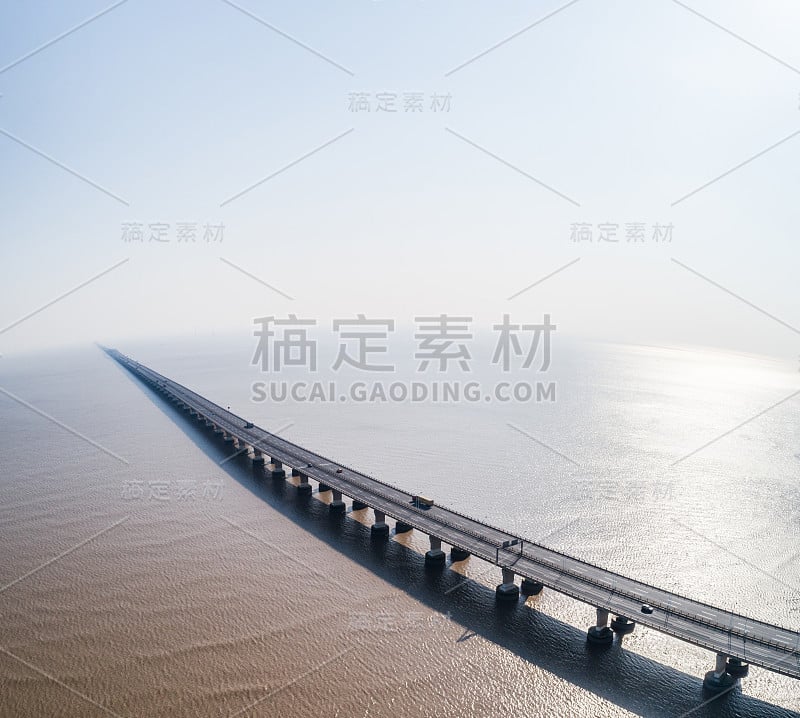 跨海大桥鸟瞰图，东海大桥