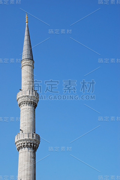 伊斯坦布尔一座清真寺的尖塔