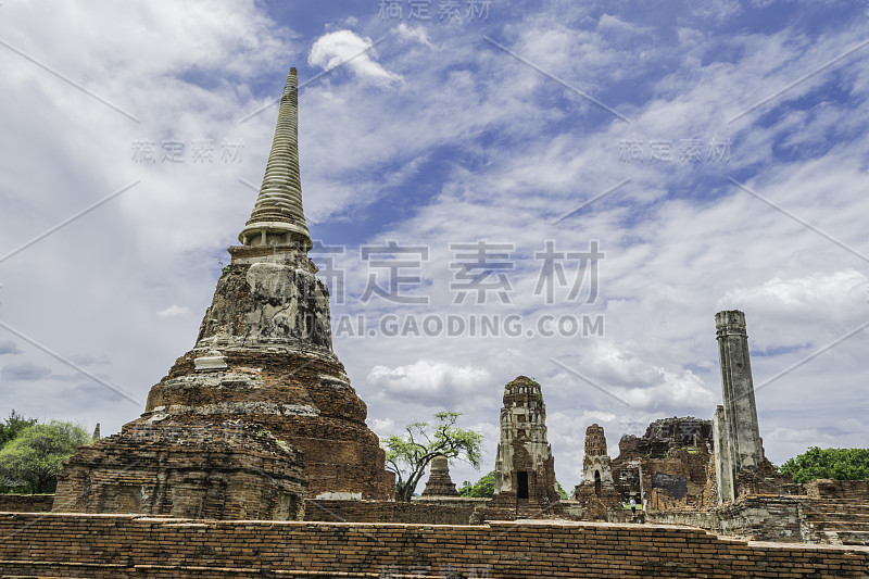 古老美丽的泰国寺庙wat Mahathat，大城府历史公园，大城府，泰国