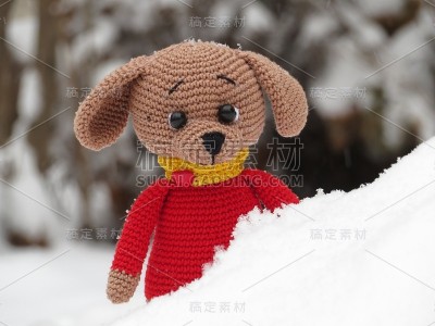 钩针编织的玩具狗