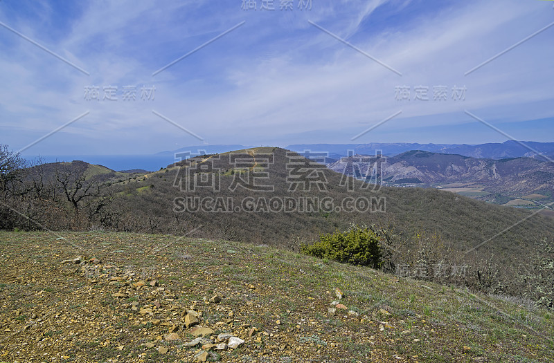 克里米亚山脉的全景。