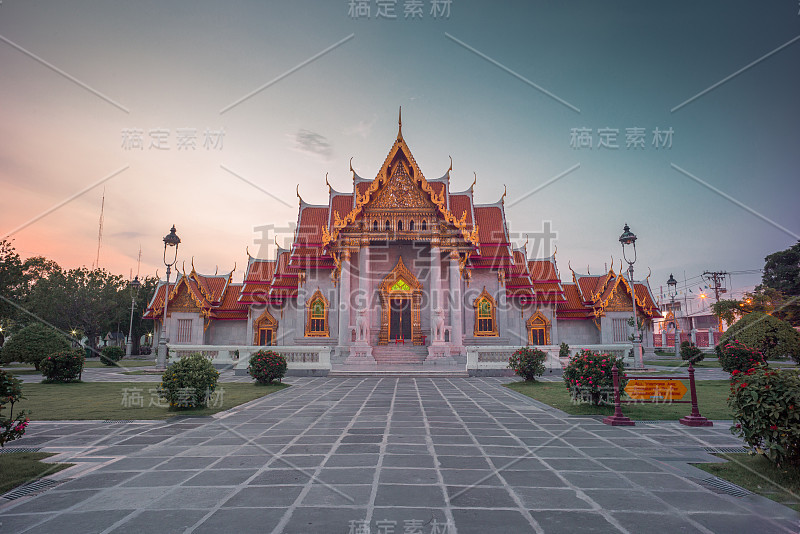 Wat Benchamabophit或大理石寺庙