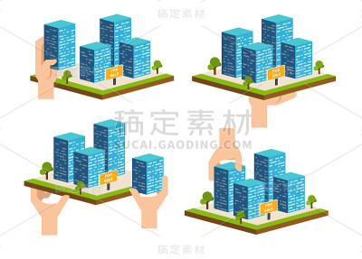 房地产建筑。建设发展公司向量