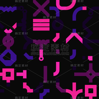 复古未来抽象矢量模式
