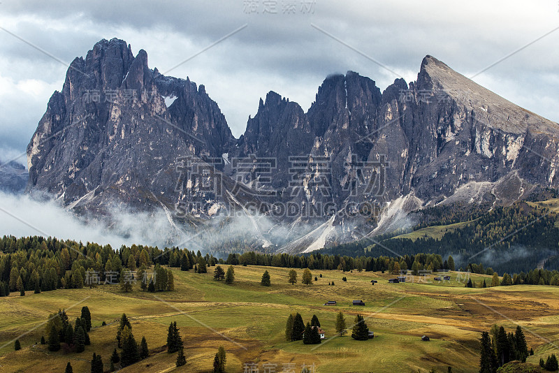 卵石和卵石，Trentino Alto Adige, Siusi Alpe。