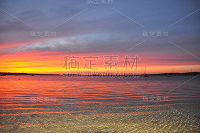 汉普顿船日落