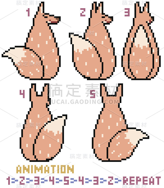 矢量像素艺术框架动画