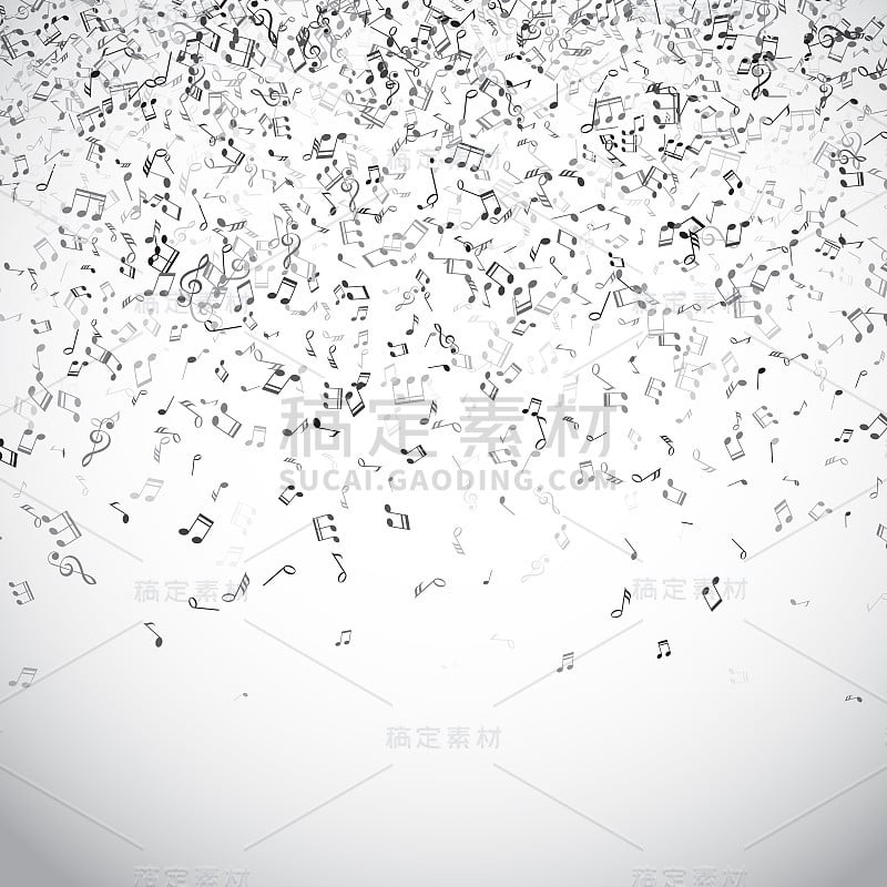 Abstract music notes background