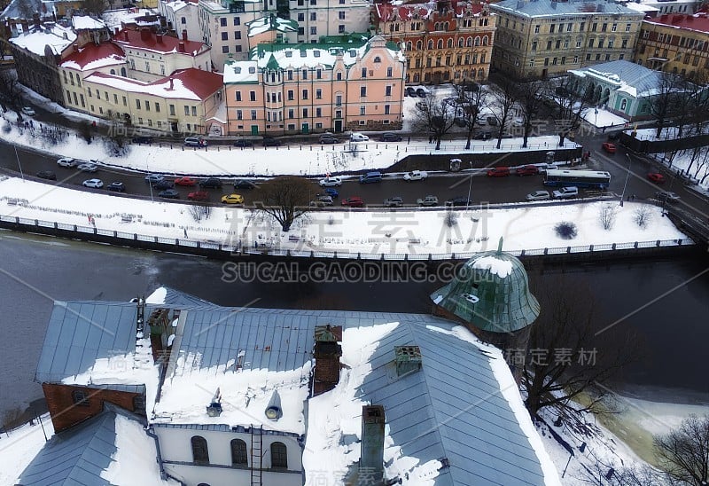 Vyborg城镇的风景