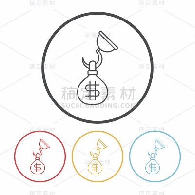 钱袋线图标