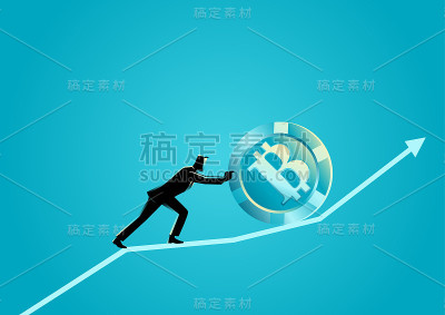 商人推动比特币在图表上上升