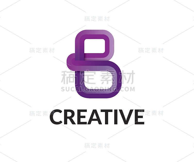 B字母矢量图标