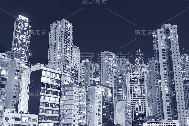 香港城市的高层住宅建筑