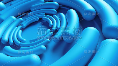 3d渲染抽象背景与同心弧。
