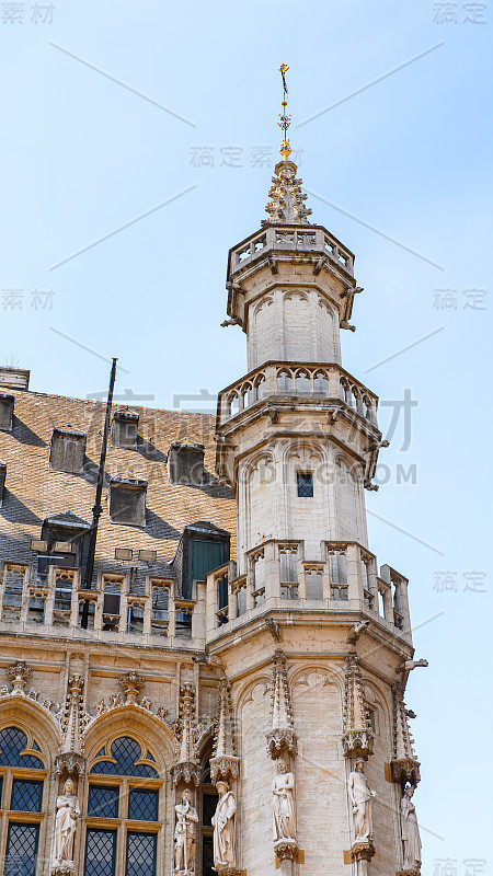 大广场(Grote Markt)上的建筑，布鲁塞尔中心广场，联合国教科文组织世界遗产