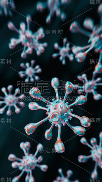 冠状病毒三维图像