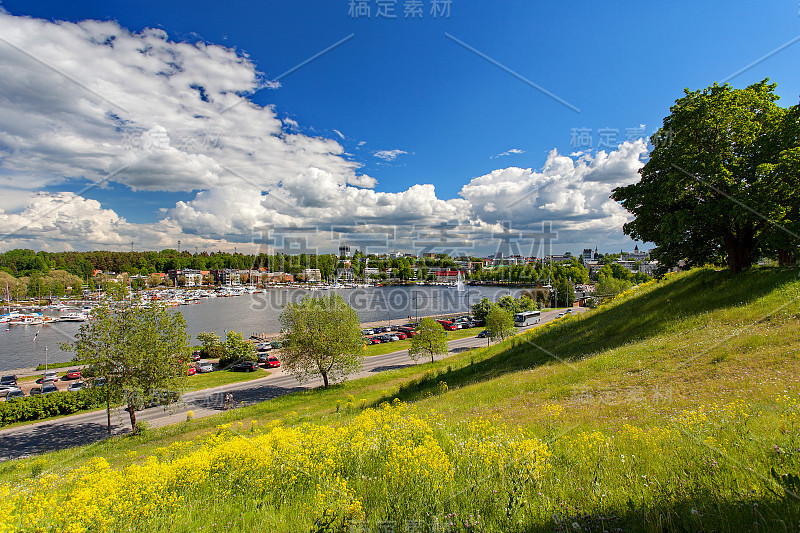 拉彭兰塔，芬兰-城市中心，湖