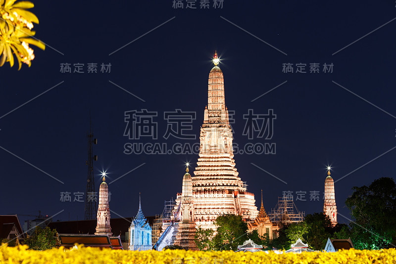 曼谷美丽的地标Wat arun