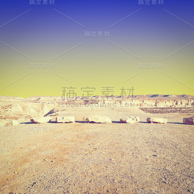 沙漠日落时