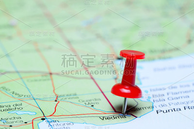 Viedma钉在阿根廷地图上