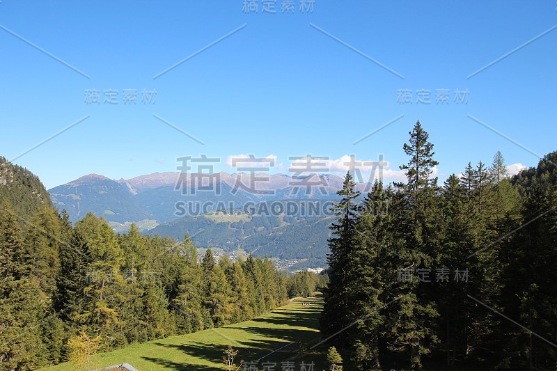 阿尔卑斯风景，Schlick, Stubaital, Tyrol，奥地利