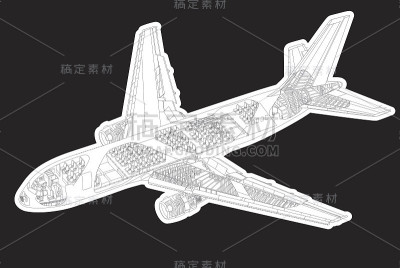 等距飞机和内部细节-插图