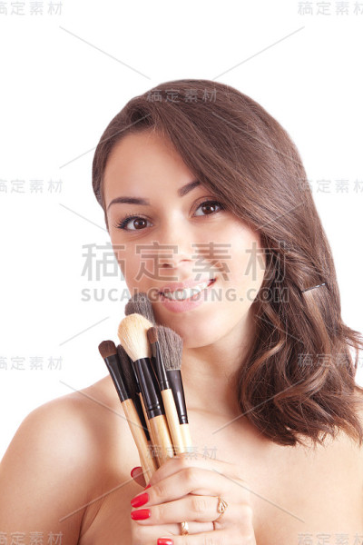 美丽的女模特肖像