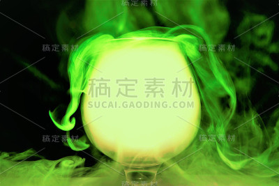 绿色的烟雾