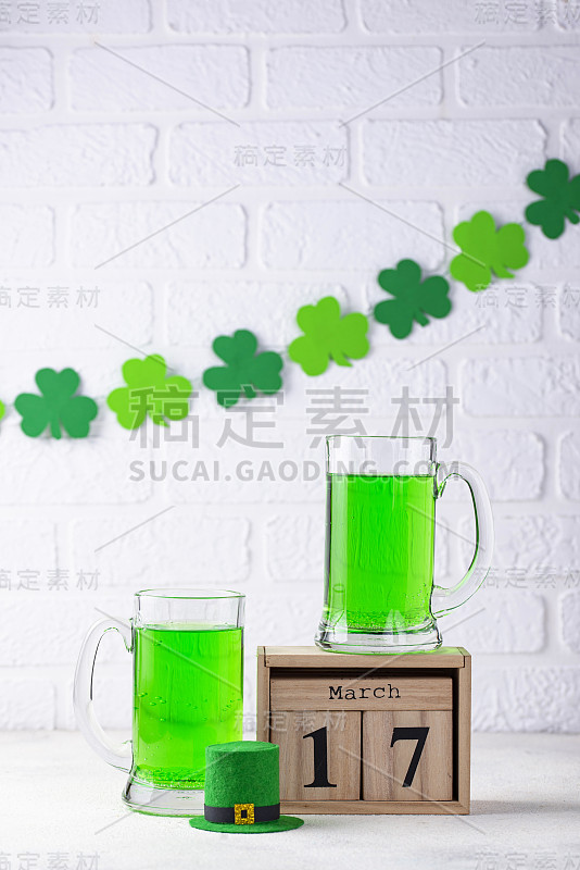 St. Patrickâ’s day绿色啤酒