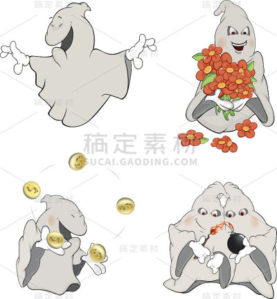 幽灵剪辑艺术卡通