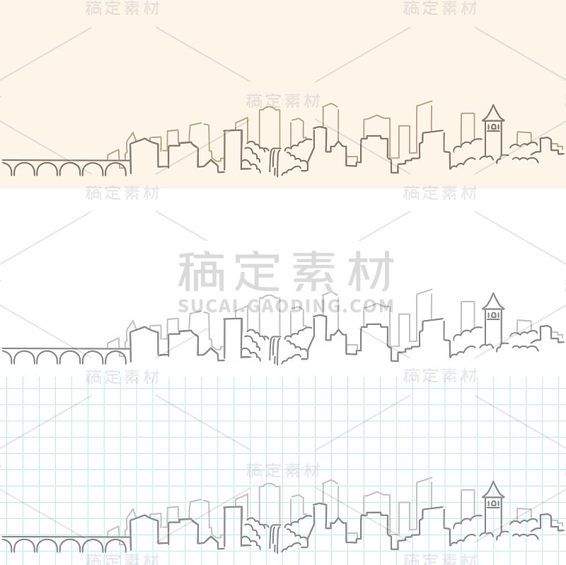 明尼阿波利斯手绘天际线