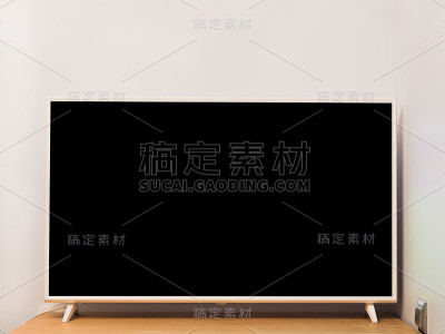 电视机关在桌上