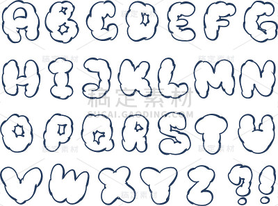 涂鸦云字体