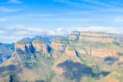 美丽和全景的布莱德河峡谷和三隆道尔斯全景路线在普马兰加