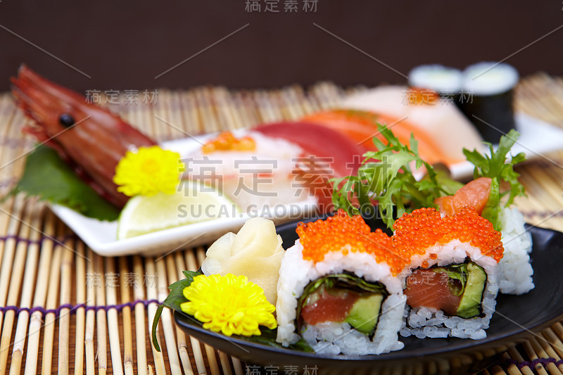 Suchi，生鱼片，maki