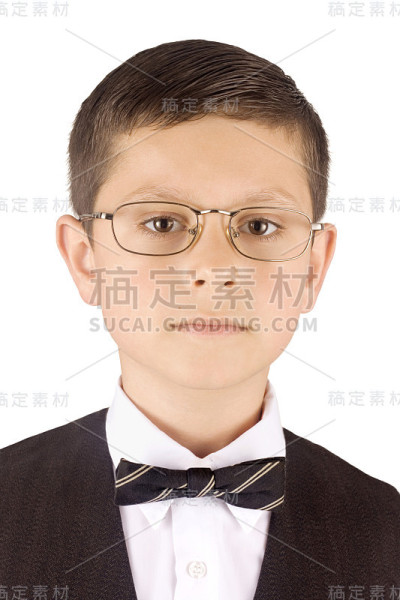 一个严肃的年轻商人的肖像
