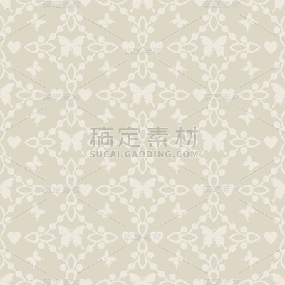 复古墙纸-无缝图案-复古