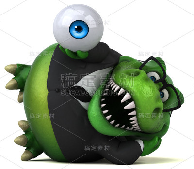 有趣的Trex - 3D插图