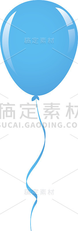 向量蓝色气球带