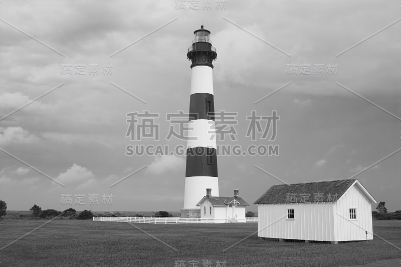 暴风雨天灯塔