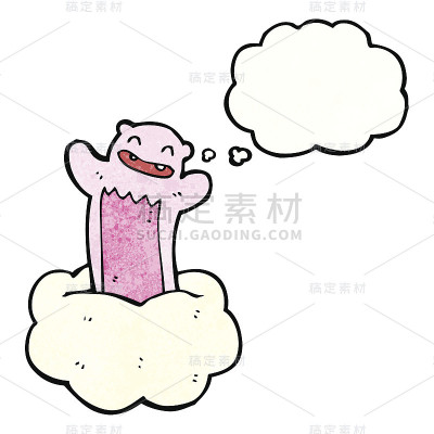 卡通熊在云端