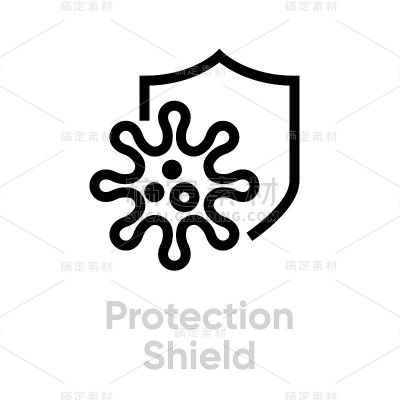 Protection Shield, Antivirus vector editable icon