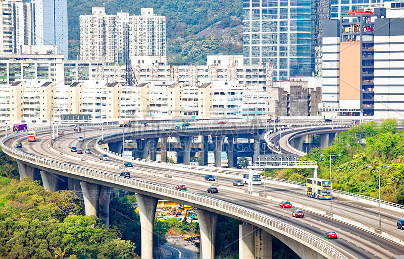 白天的香港城市