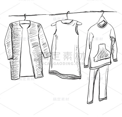 校服。衣架上的衣服