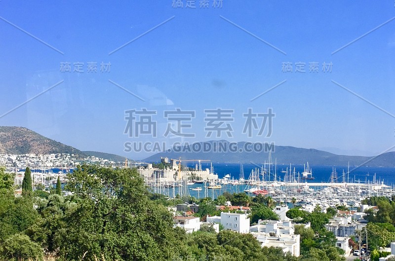 博德拉姆格拉是土耳其反对爱琴海科斯岛的旅游景点全景图